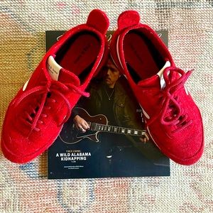 Rag & Bone Retro Runner Felt Sneakers In Red (Size 38)